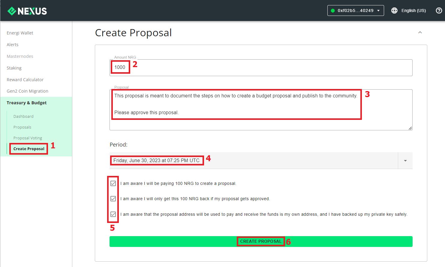 create proposal