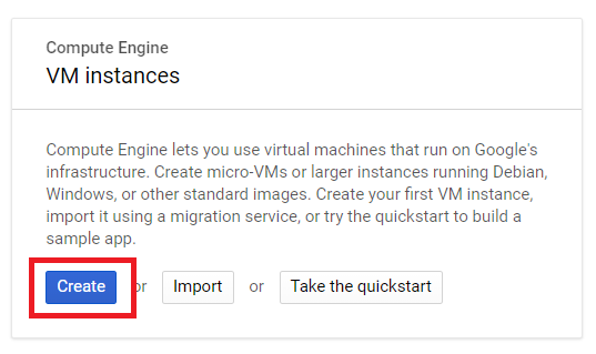 Create VM Instance
